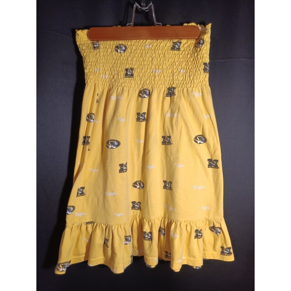 E5 NCAA Campus Classics MIZZOU Missouri Uni Tube Dress Ruffle Hem S, M